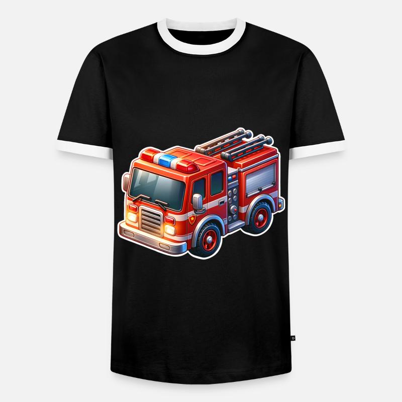 Fire brigade - Men's Ringer Shirt - black/white