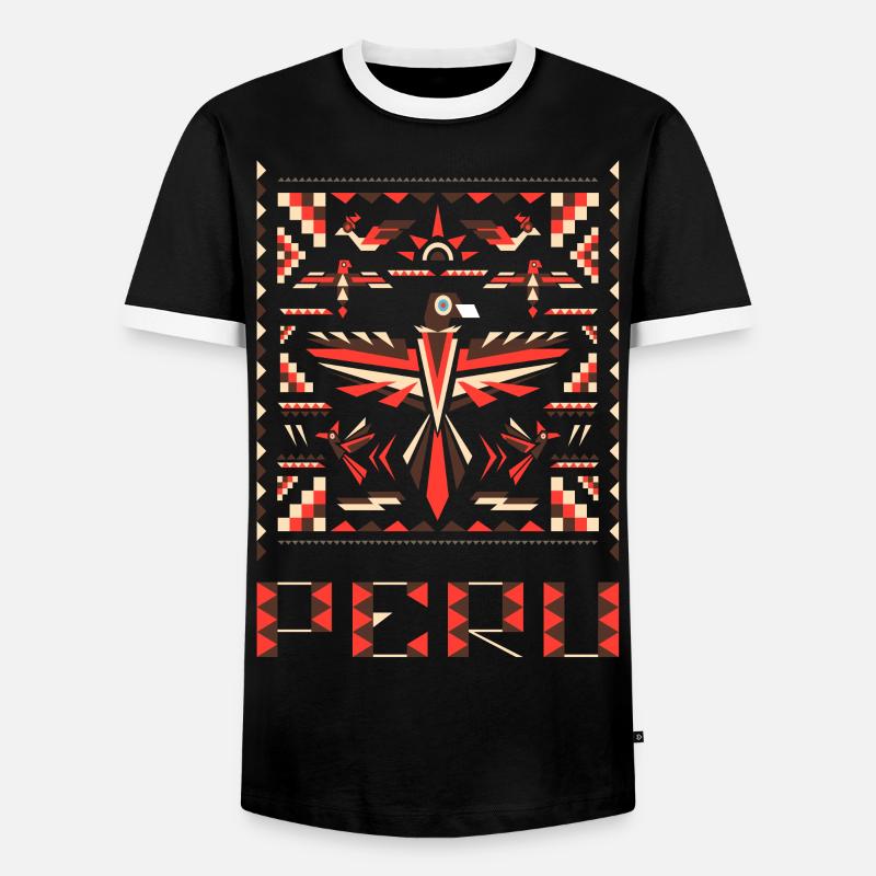 Peru - Men's Ringer Shirt - black/white
