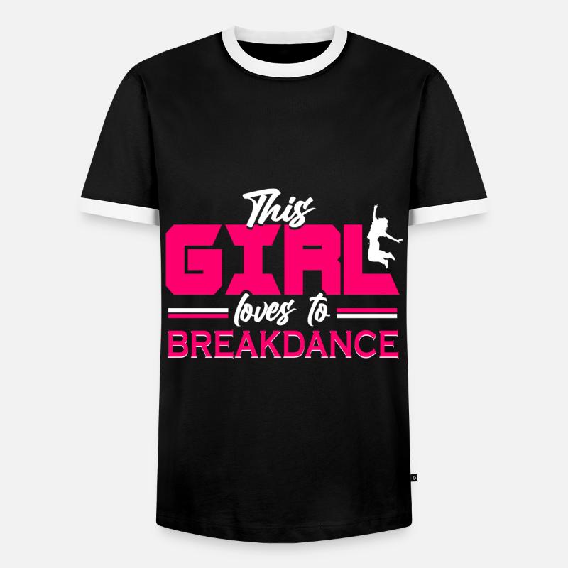 Breakdance Mädchen Breakdancer - Männer Kontrast-T-Shirt - Schwarz/Weiß