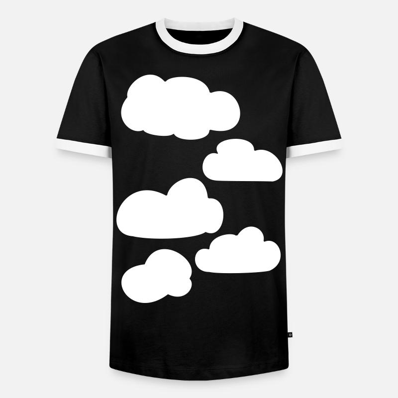 Clouds - Men's Ringer Shirt - black/white