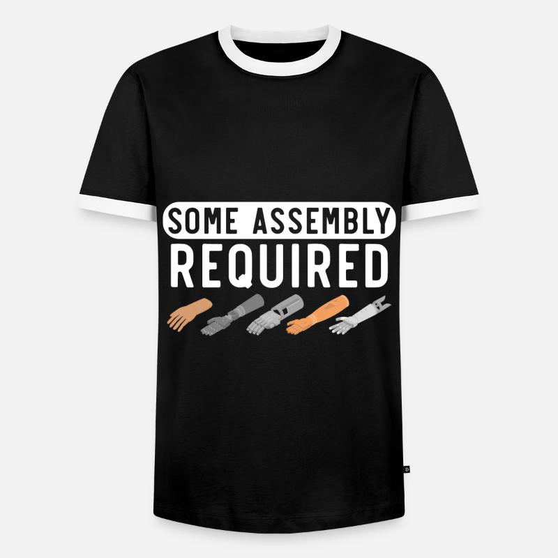 Some Assembly Required Disability Funny Amput - Men's Ringer Shirt - black/white