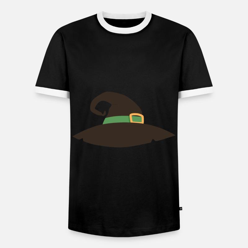 Witch - Witch Hat - Men's Ringer Shirt - black/white