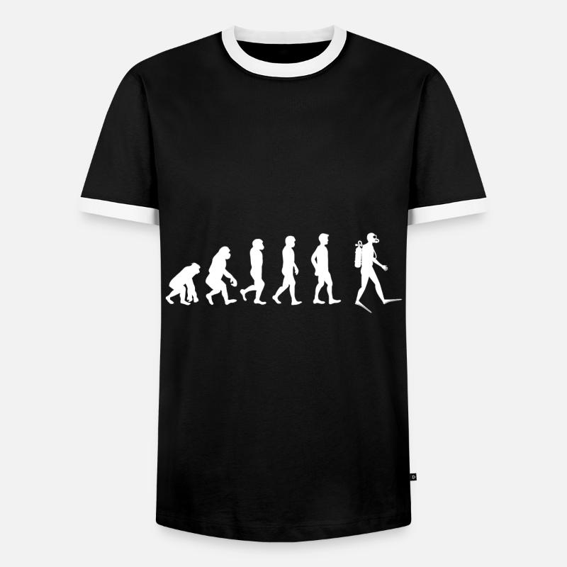 Diver Evolution - Men's Ringer Shirt - black/white