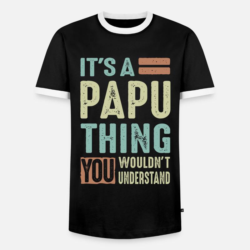 Es ist eine Papu-Sache - Männer Kontrast-T-Shirt - Schwarz/Weiß
