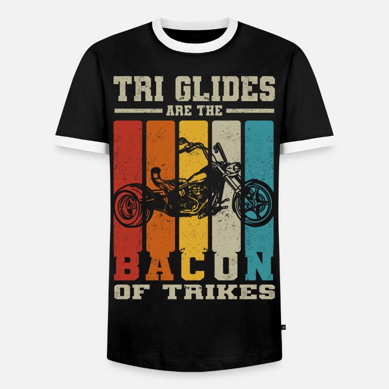 Tri Gliders - Männer Kontrast-T-Shirt - Schwarz/Weiß