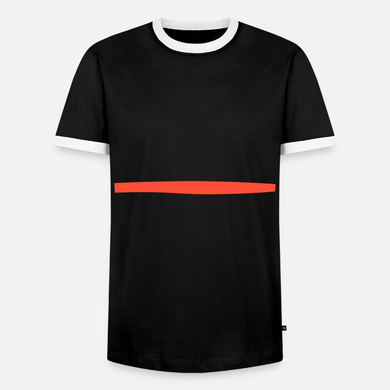 Dash Red - Men's Ringer Shirt - black/white