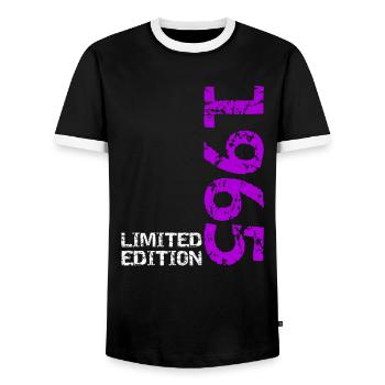 1965 édition limitée anniversaire cadeau femme mari - T-shirt contrasté Homme - noir/blanc - Devant - AI Model Female 172 light (172cm) & AI Model Male 178 light (178cm)