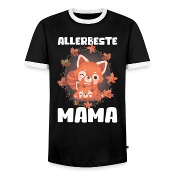 Very Best Mom Women Mom Gift Mother's Day - Men's Ringer Shirt - black/white - Front - AI Model Female 172 light (172cm) & AI Model Male 178 light (178cm)