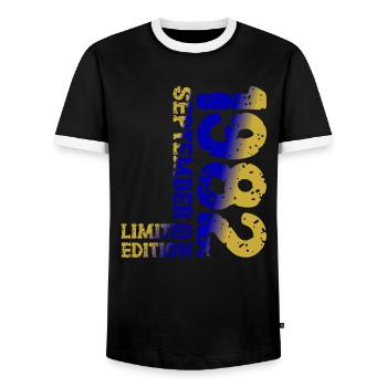 1982 September Limited Edition 41. Geburtstag Deko - Männer Kontrast-T-Shirt - Schwarz/Weiß - Vorne - AI Model Female 172 light (172cm) & AI Model Male 178 light (178cm)