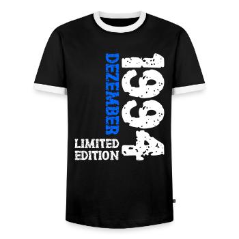 1994 Dezember Limited Edition 29. Geburtstag Deko - Männer Kontrast-T-Shirt - Schwarz/Weiß - Vorne - AI Model Female 172 light (172cm) & AI Model Male 178 light (178cm)