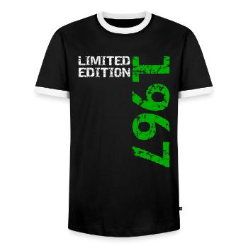 1967 édition limitée cadeau d’anniversaire femme mari - T-shirt contrasté Homme - noir/blanc - Devant - AI Model Female 172 light (172cm) & AI Model Male 178 light (178cm)