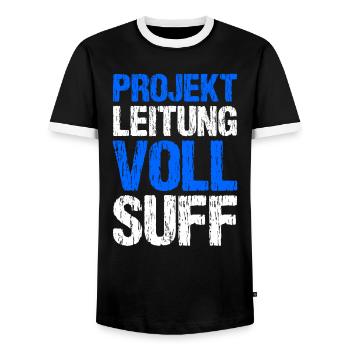 Bier Saufen Shirt Damen Herren Feiern Partnerlook - Männer Kontrast-T-Shirt - Schwarz/Weiß - Vorne - AI Model Female 172 light (172cm) & AI Model Male 178 light (178cm)