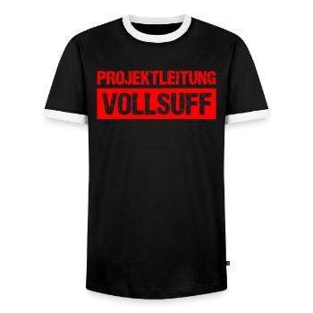 Bier Saufen Shirt Damen Herren Feiern Partnerlook - Männer Kontrast-T-Shirt - Schwarz/Weiß - Vorne - AI Model Female 172 light (172cm) & AI Model Male 178 light (178cm)
