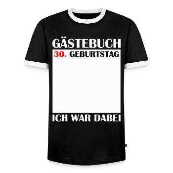 30. Geburtstag Frauen 30 Jahre Männer Geschenk - Männer Kontrast-T-Shirt - Schwarz/Weiß - Vorne - AI Model Female 172 light (172cm) & AI Model Male 178 light (178cm)