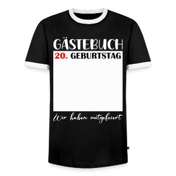 20. Geburtstag Frauen 20 Jahre Männer Geschenk - Männer Kontrast-T-Shirt - Schwarz/Weiß - Vorne - AI Model Female 172 light (172cm) & AI Model Male 178 light (178cm)