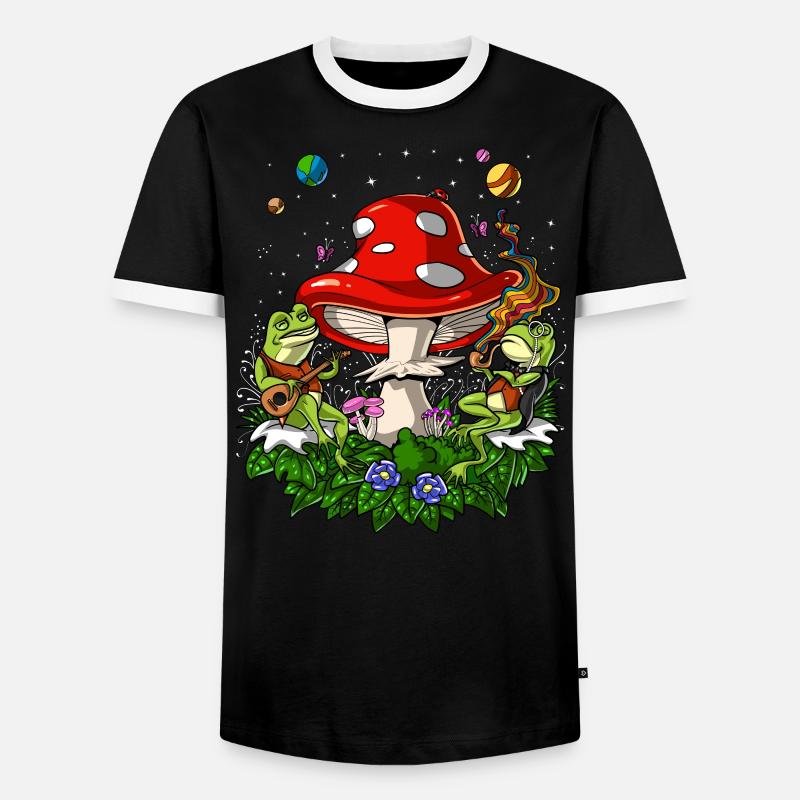 Bufo Alvarius Frog Psychedelic Trip - Männer Kontrast-T-Shirt - Schwarz/Weiß