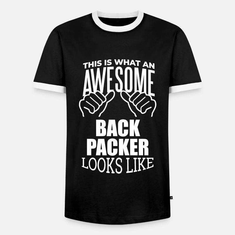 Backpacker - Men's Ringer Shirt - black/white