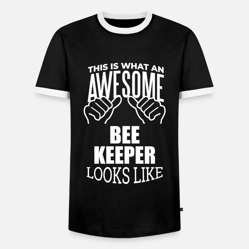 Beekeeper - Men's Ringer Shirt - black/white