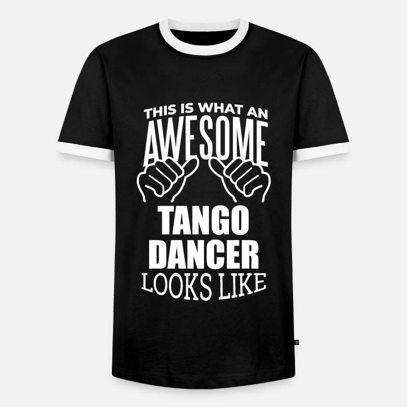 Tango - Männer Kontrast-T-Shirt - Schwarz/Weiß