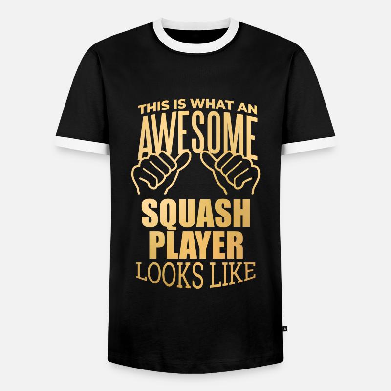 quetschen - Männer Kontrast-T-Shirt - Schwarz/Weiß
