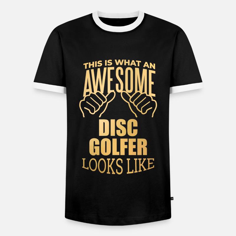 Disc Golf - Men's Ringer Shirt - black/white