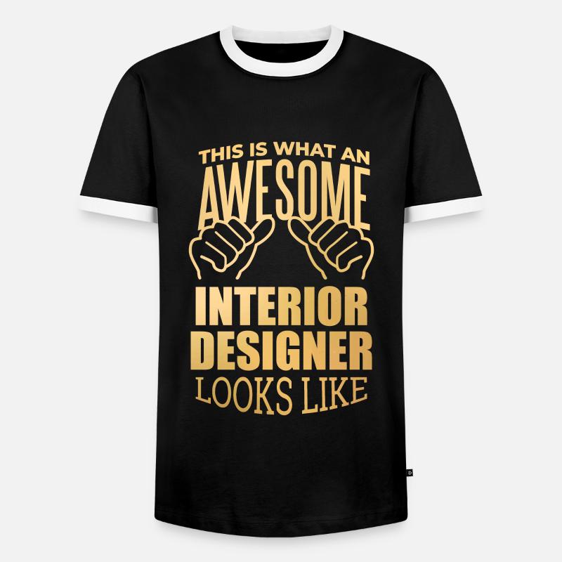 Interior Designer - Men's Ringer Shirt - black/white