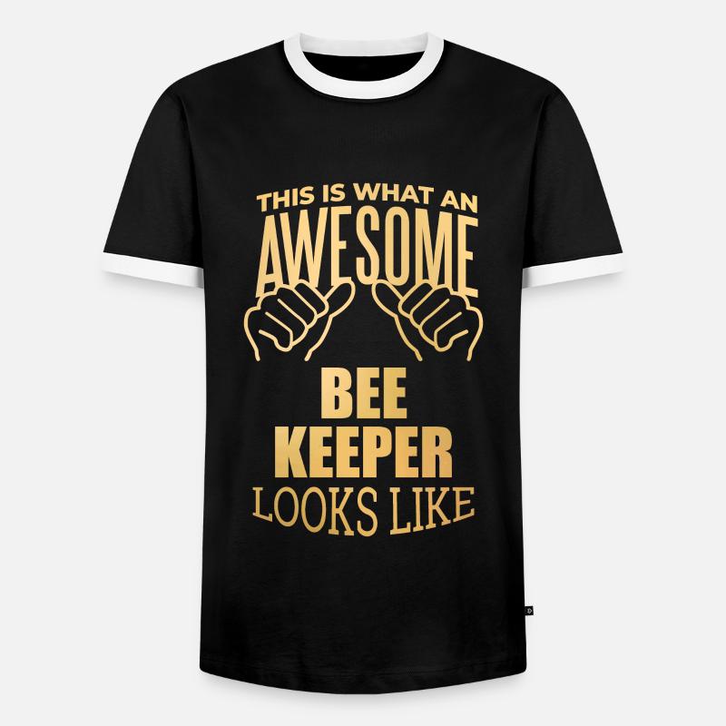 Beekeeper - Men's Ringer Shirt - black/white