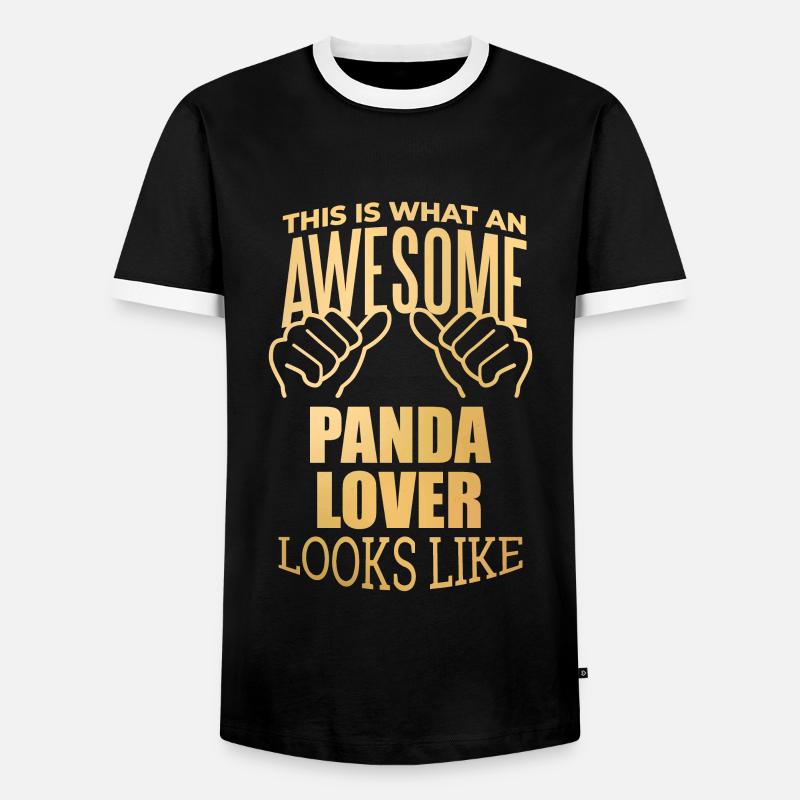 Panda - Men's Ringer Shirt - black/white