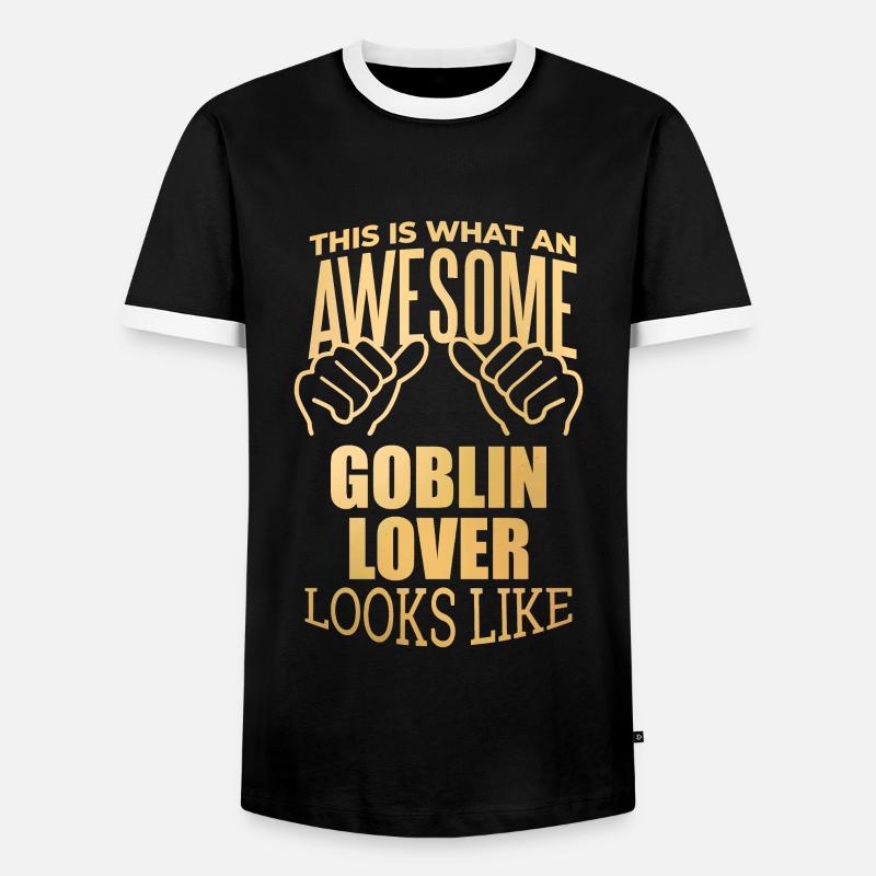 Goblin - Men's Ringer Shirt - black/white
