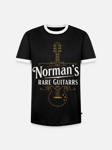 Norman's Rare Guitars Logo-Design - Männer Kontrast-T-Shirt - Schwarz/Weiß