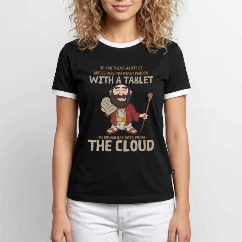 Moses Cloud Tablet Server Admin Tech Support Men's Ringer Shirt