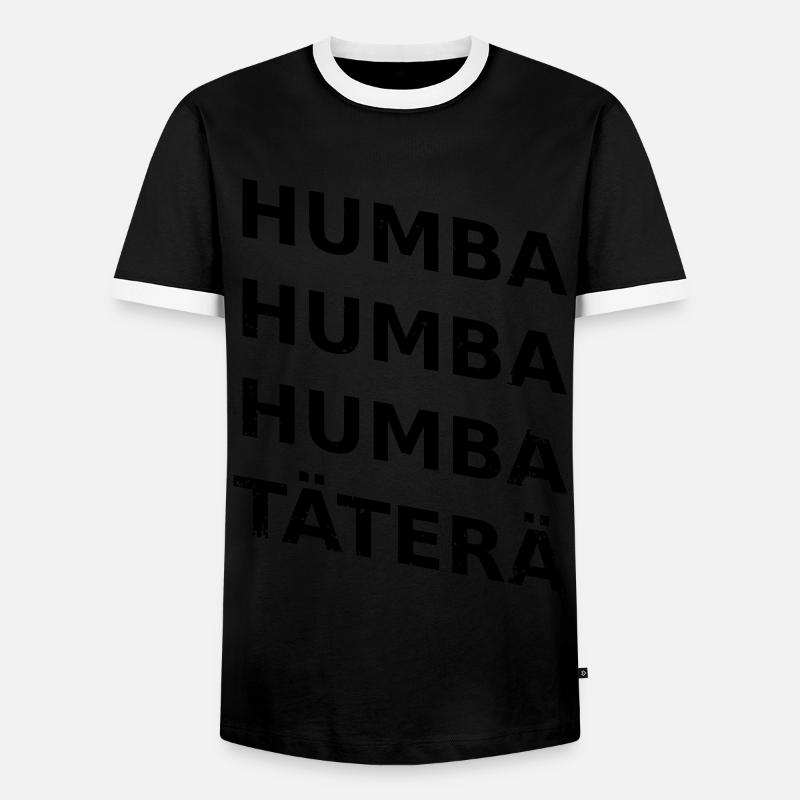 humba humba täterä vector - Männer Kontrast-T-Shirt - Schwarz/Weiß