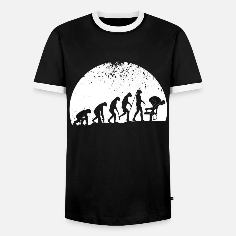 Schwimmen Evolution Schwimmer Geschenk - Männer Kontrast-T-Shirt - Schwarz/Weiß