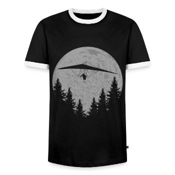 Drachenflieger Geschenk Drachenfliegen - Männer Kontrast-T-Shirt - Schwarz/Weiß - Vorne - AI Model Female 172 light (172cm) & AI Model Male 178 light (178cm)