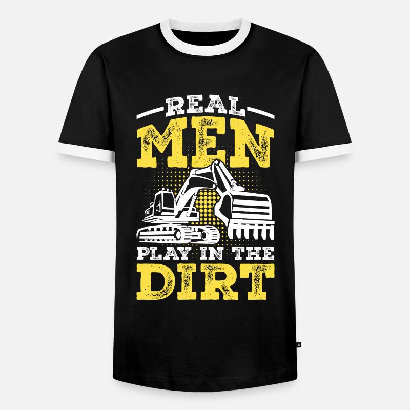 Baggerfahrer Spruch Geschenk - Männer Kontrast-T-Shirt - Schwarz/Weiß