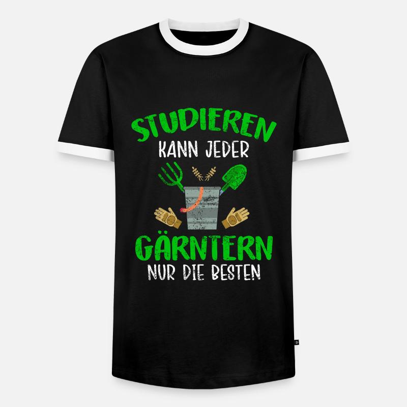 Gartenarbeit Gärtner Geschenk - Männer Kontrast-T-Shirt - Schwarz/Weiß