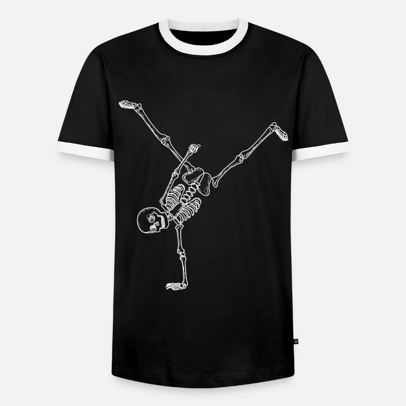 Breakdance Breakdancer Breakdancing - Männer Kontrast-T-Shirt - Schwarz/Weiß