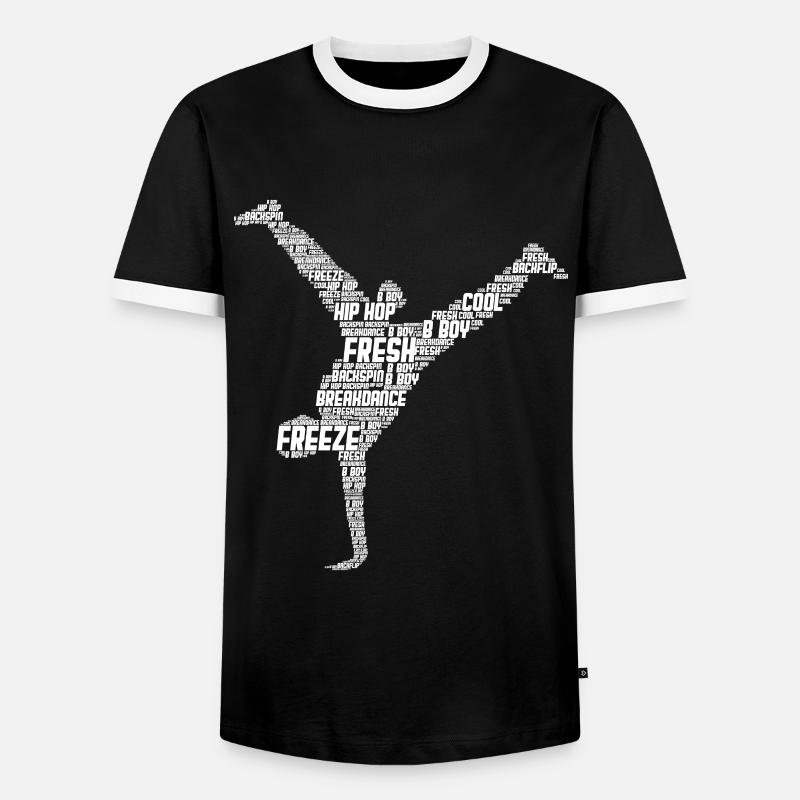 Breakdance Breakdancer Breakdancing - Männer Kontrast-T-Shirt - Schwarz/Weiß
