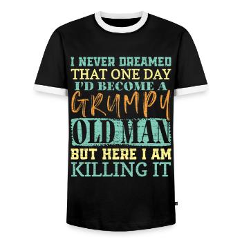 Großvater Geschenk Opa Geschenkidee - Männer Kontrast-T-Shirt - Schwarz/Weiß - Vorne - AI Model Female 172 light (172cm) & AI Model Male 178 light (178cm)
