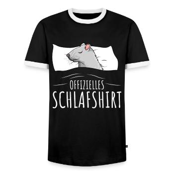 Rats Chemise de couchage officielle Rat - T-shirt contrasté Homme - noir/blanc - Devant - AI Model Female 172 light (172cm) & AI Model Male 178 light (178cm)