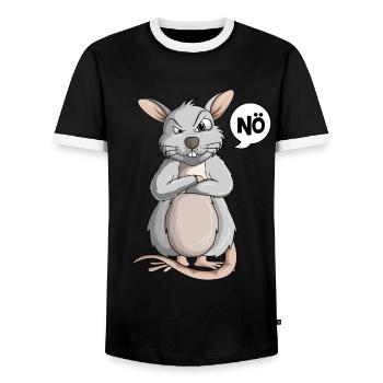 Rats Nö Hausratten Rat Children Girls Boys - Men's Ringer Shirt - black/white - Front - AI Model Female 172 light (172cm) & AI Model Male 178 light (178cm)