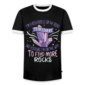 Geologie Geologe - Männer Kontrast-T-Shirt - Schwarz/Weiß - Vorne - AI Model Female 172 light (172cm) & AI Model Male 178 light (178cm)