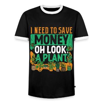 Pflanze Geschenk Botanik Botaniker Gärtner - Männer Kontrast-T-Shirt - Schwarz/Weiß - Vorne - AI Model Female 172 light (172cm) & AI Model Male 178 light (178cm)
