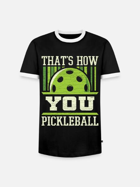 Paddleball Pickleball Geschenkidee - Männer Kontrast-T-Shirt - Schwarz/Weiß