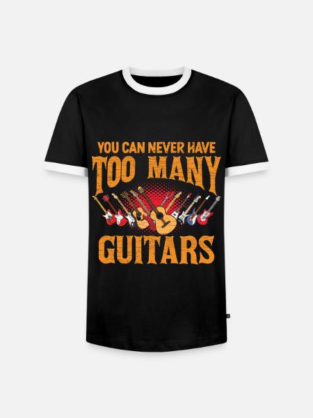Gitarre Gitarrenspieler Geschenkidee - Männer Kontrast-T-Shirt - Schwarz/Weiß