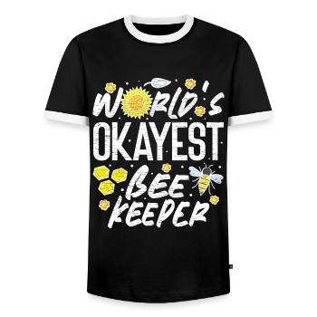 Beekeeping Imker Geschenk - Männer Kontrast-T-Shirt - Schwarz/Weiß - Vorne - AI Model Female 172 light (172cm) & AI Model Male 178 light (178cm)