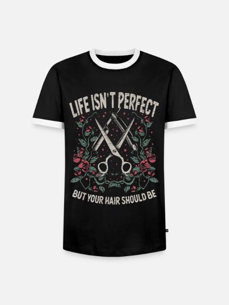 Friseur Barber Friseuse Friseurin - Männer Kontrast-T-Shirt - Schwarz/Weiß