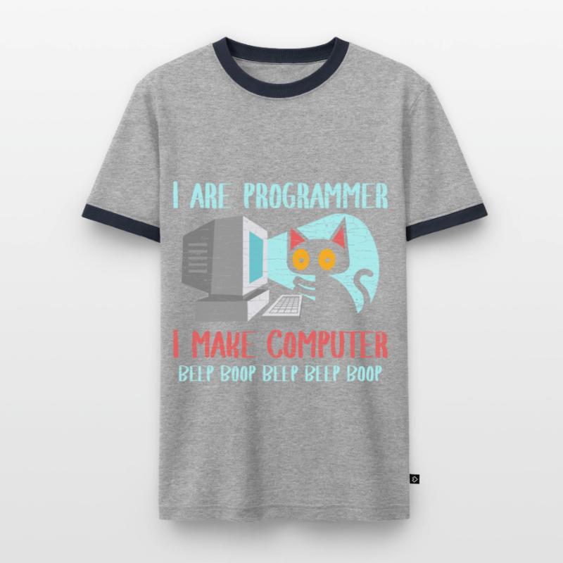 Programmierer Coder Männer Kontrast-T-Shirt