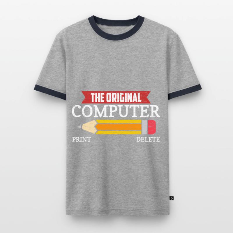 Computer Nerd Programmierer Informatiker Männer Kontrast-T-Shirt