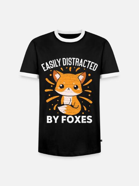 Tierliebhaber Füchse Fuchs - Männer Kontrast-T-Shirt - Schwarz/Weiß